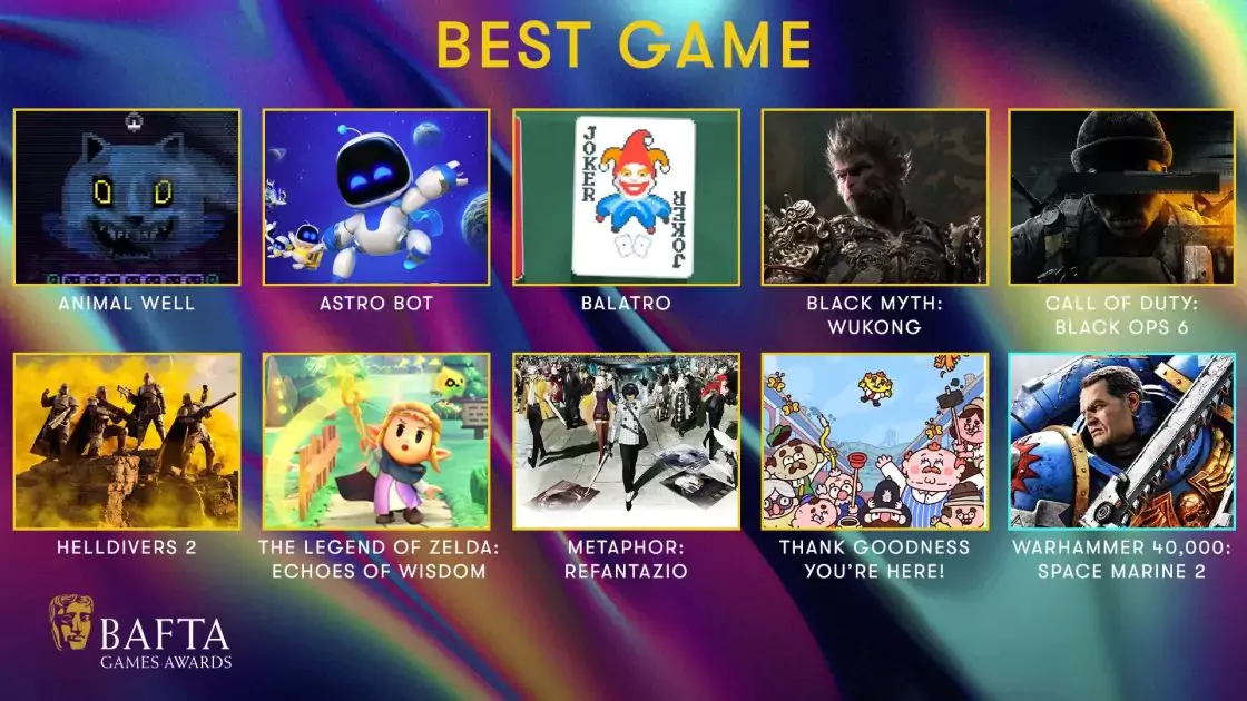 BAFTA Games Awards 2025 best games