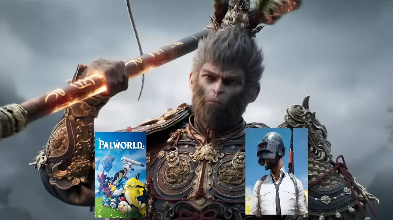 Black myth wukong palworld pubg poster