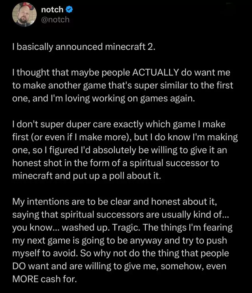 Notch on X explaining about successor