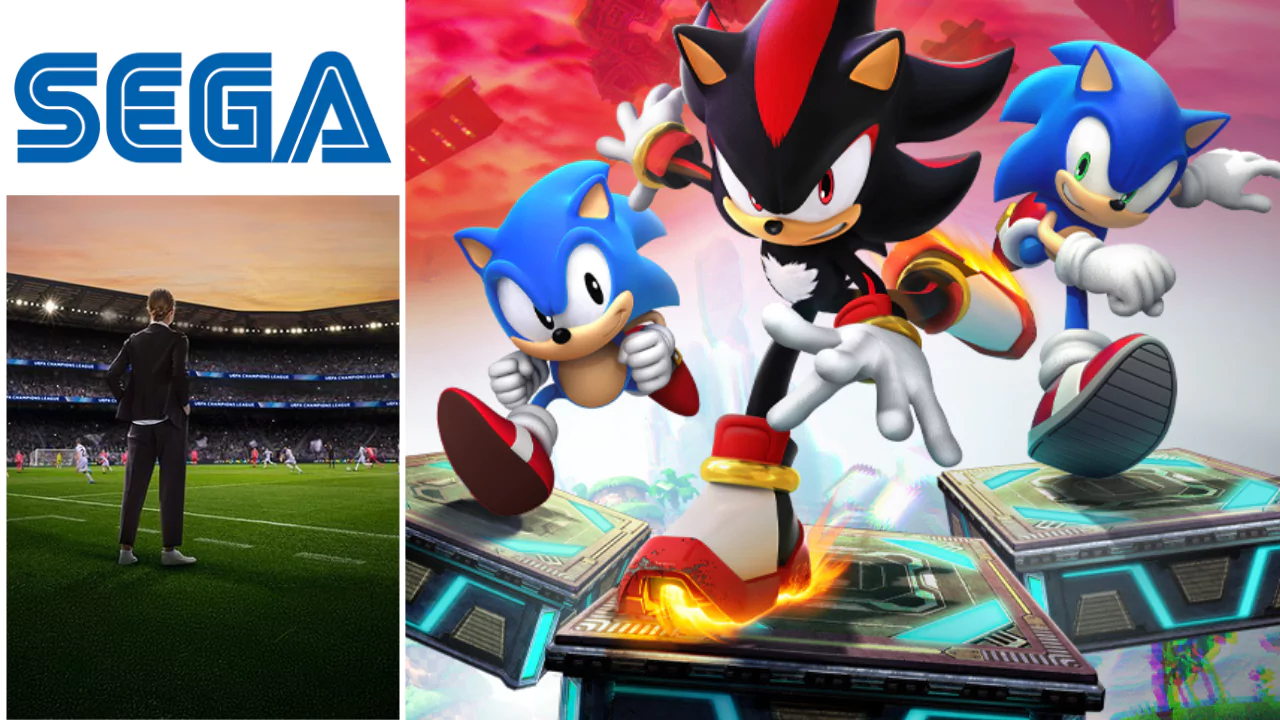 Sega logo, Football Manager, sonic and shaodw