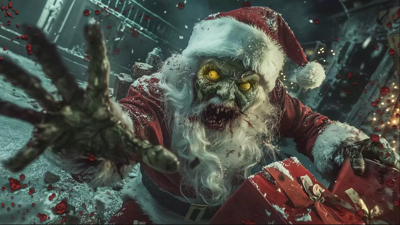 AI slop in Zombie Santa loading screen