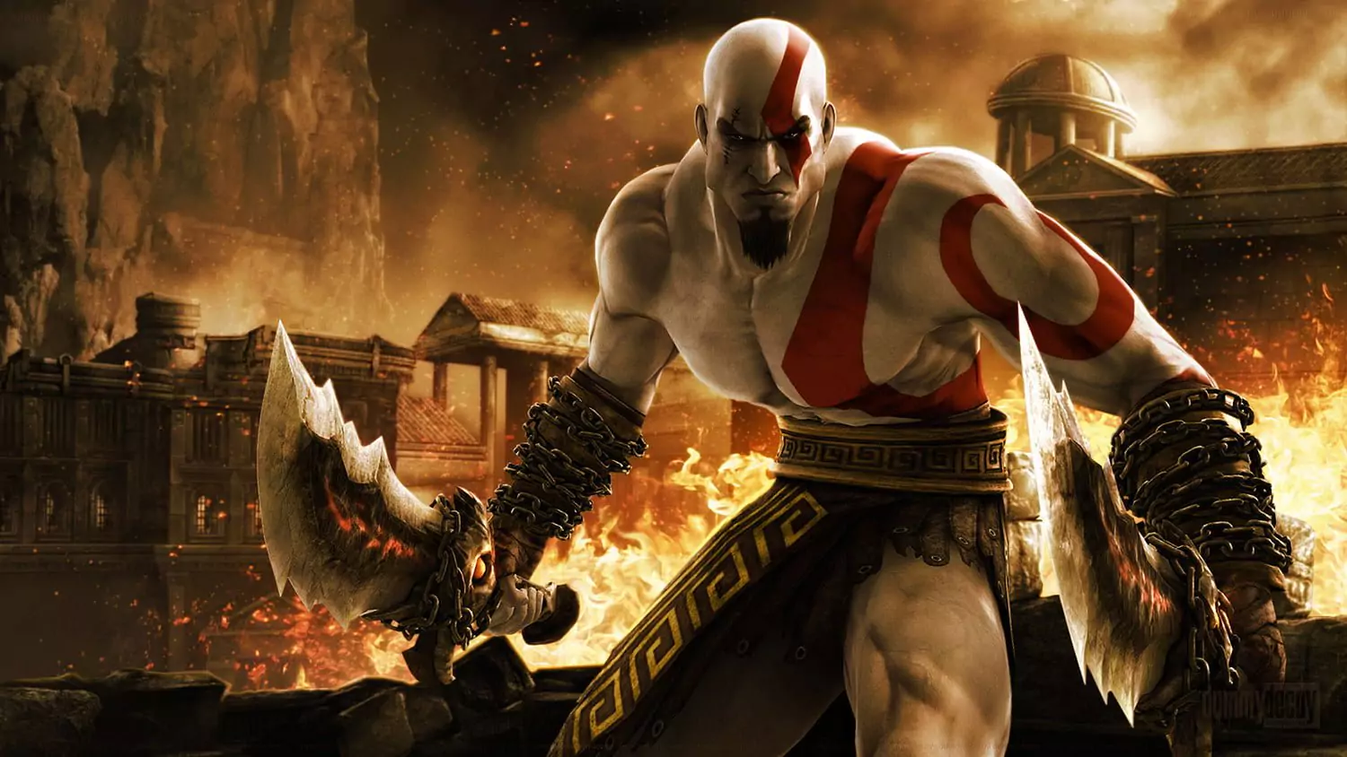 first God of war younger kratos